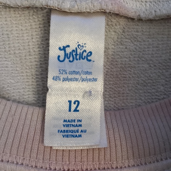 Justice crop top for kids 9-10+ Super cute for the summer and the fall or spring - Picture 4 of 5